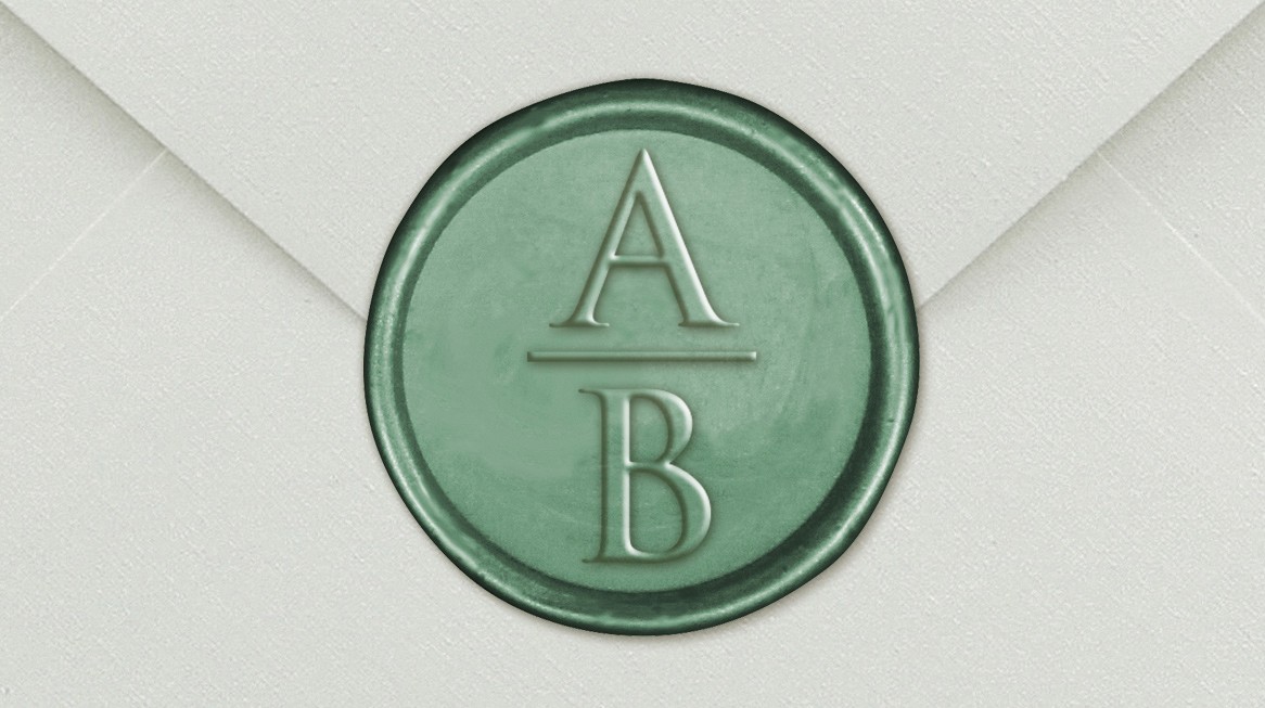 33000-04R - Siegel Rund mit Initialen - Grün