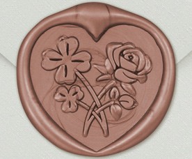 33007-06 - Siegel Herz BLUMEN - Rose Gold