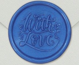 33004-07 - Siegel Rund WITH LOVE - Blau
