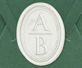 33000-00E - Siegel Oval mit Initialen - Weiß